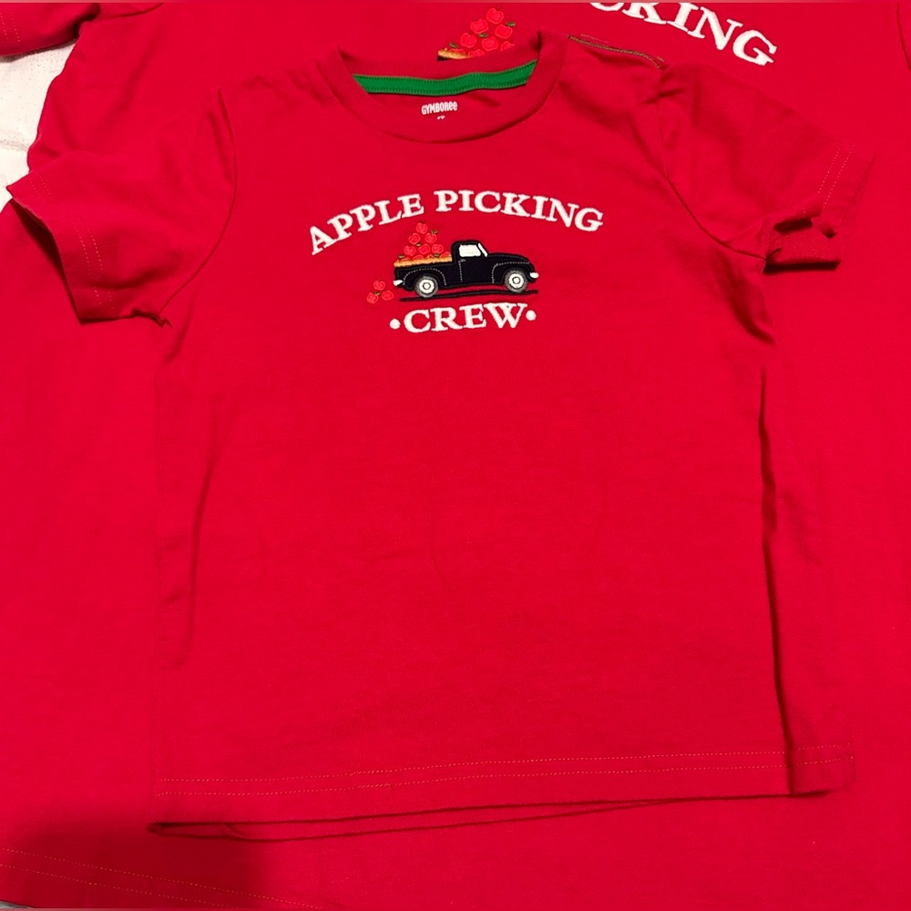 Apple picking crew shirt bundle of 2
